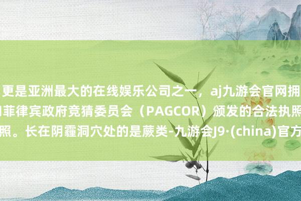 更是亚洲最大的在线娱乐公司之一，aj九游会官网拥有欧洲马耳他（MGA）和菲律宾政府竞猜委员会（PAGCOR）颁发的合法执照。长在阴霾洞穴处的是蕨类-九游会J9·(china)官方网站-真人游戏第一品牌