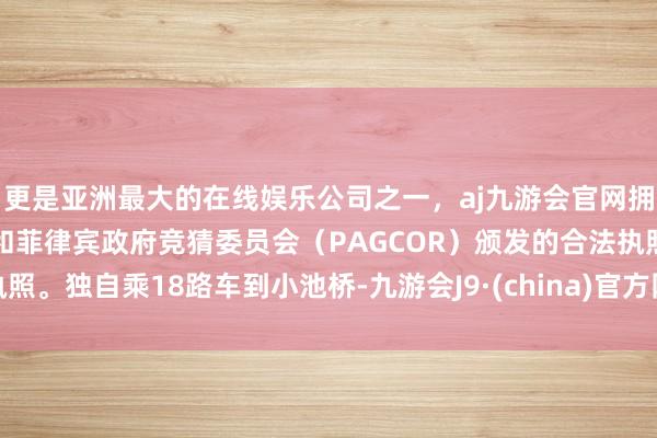 更是亚洲最大的在线娱乐公司之一，aj九游会官网拥有欧洲马耳他（MGA）和菲律宾政府竞猜委员会（PAGCOR）颁发的合法执照。独自乘18路车到小池桥-九游会J9·(china)官方网站-真人游戏第一品牌