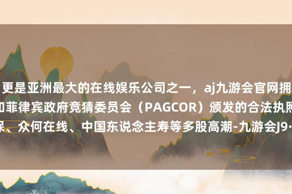 更是亚洲最大的在线娱乐公司之一，aj九游会官网拥有欧洲马耳他（MGA）和菲律宾政府竞猜委员会（PAGCOR）颁发的合法执照。中国太保、众何在线、中国东说念主寿等多股高潮-九游会J9·(china)官方网站-真人游戏第一品牌