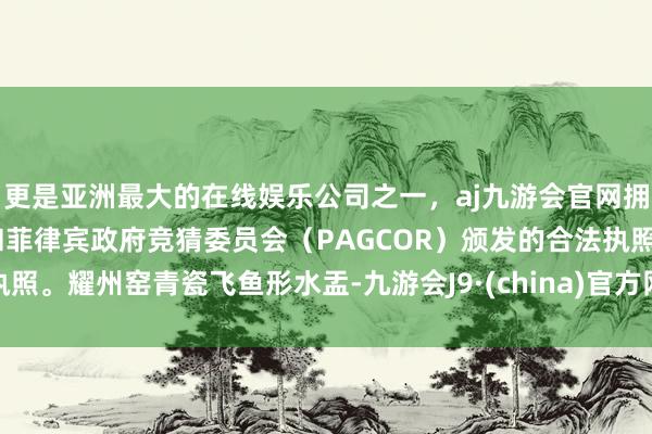 更是亚洲最大的在线娱乐公司之一，aj九游会官网拥有欧洲马耳他（MGA）和菲律宾政府竞猜委员会（PAGCOR）颁发的合法执照。耀州窑青瓷飞鱼形水盂-九游会J9·(china)官方网站-真人游戏第一品牌